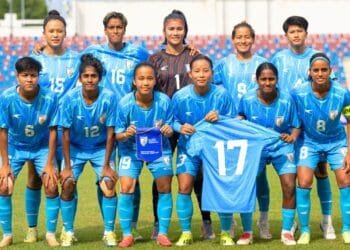 Blue Tigresses celebrate AFC qualification with team huddle