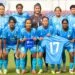 Blue Tigresses celebrate AFC qualification with team huddle