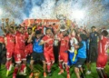 Kannur Warriors lift the trophy ahead of Super League Kerala 2026