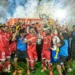 Kannur Warriors lift the trophy ahead of Super League Kerala 2026